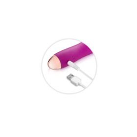 Vibromasseur rose lisse 7 vitesses USB 